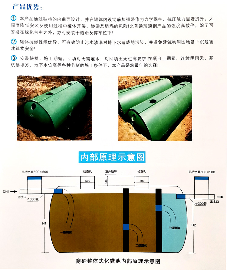 林周玻璃钢化粪池
